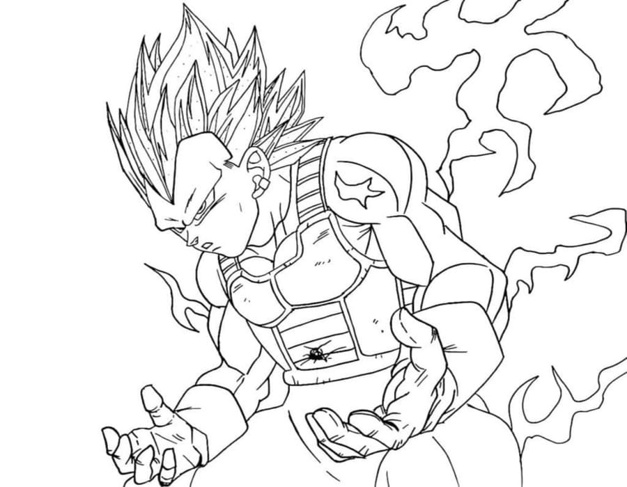 Zeichne Vegeta einfach