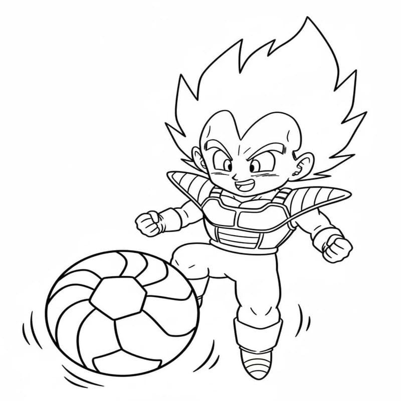 Zeichne Vegeta kostenlos