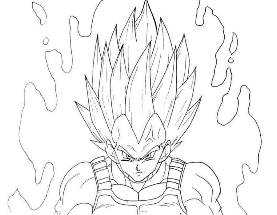Zeichne Vegeta kostenlos basisch