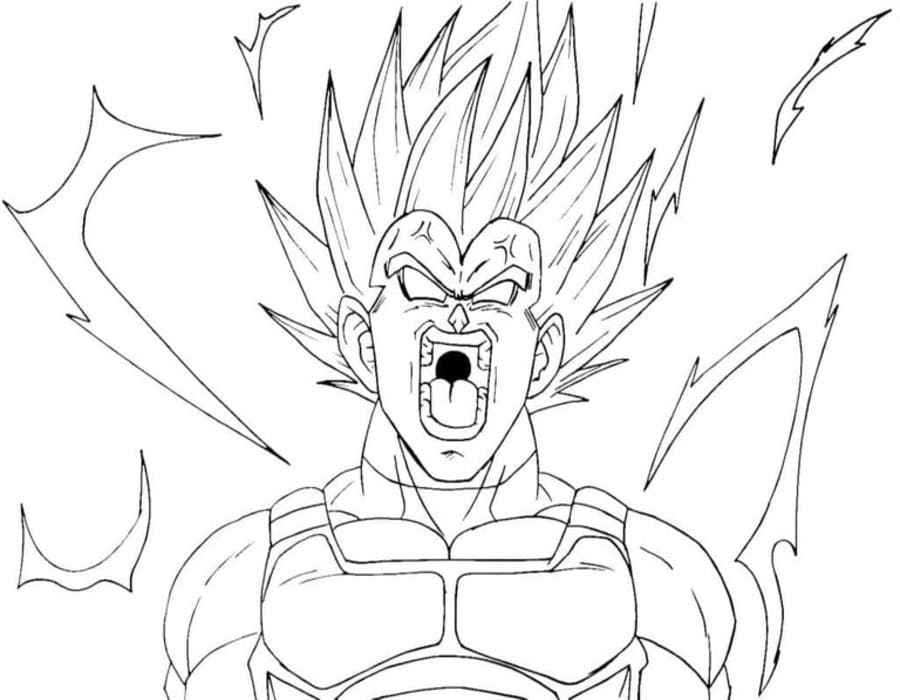 Zeichne Vegeta kostenlos druckbare
