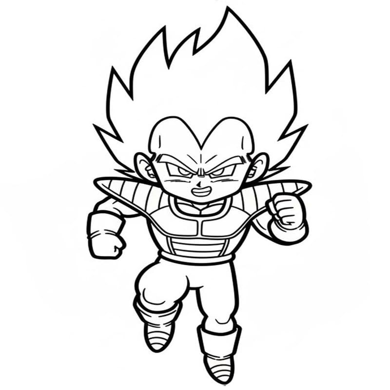 Zeichne Vegeta schlicht