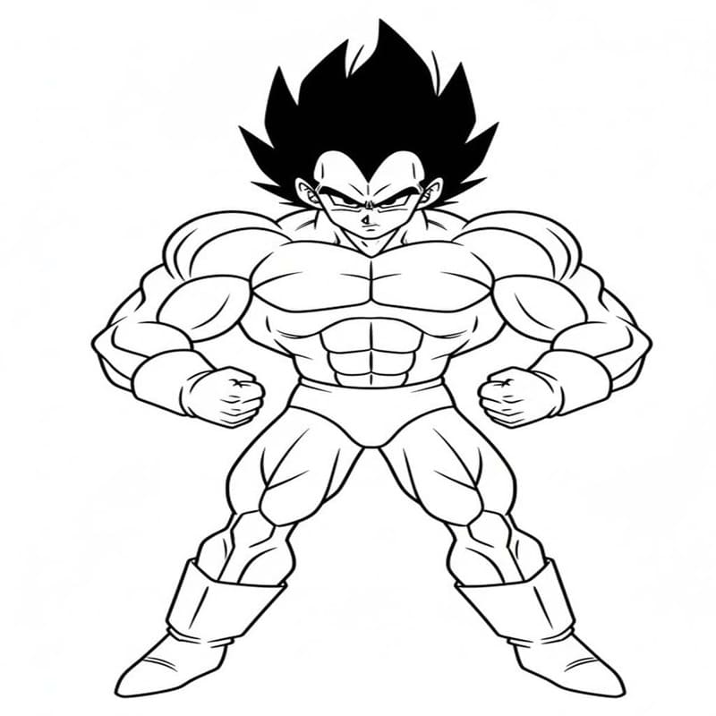 Zeichne Vegeta zum Ausdrucken