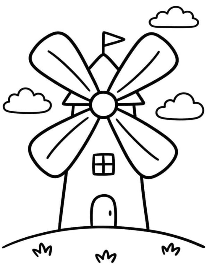 Windmühle coloring pages