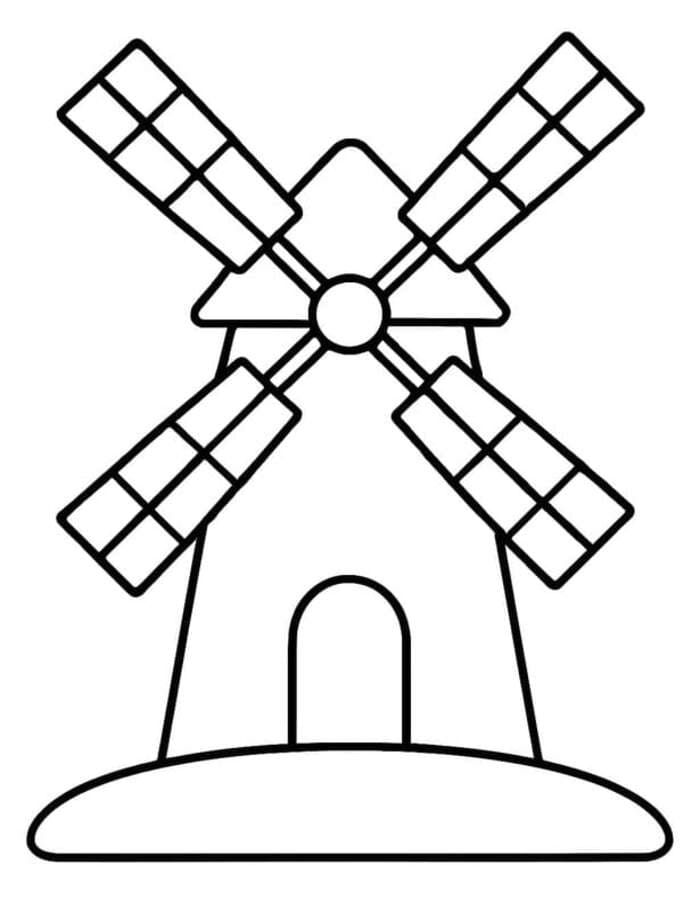 Zeichne Windmühle kostenlos basisch