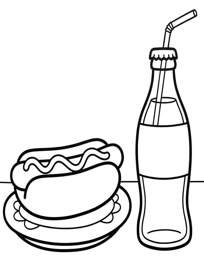 Druckbare Hotdog