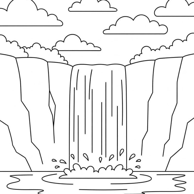 Druckbare Wasserfall