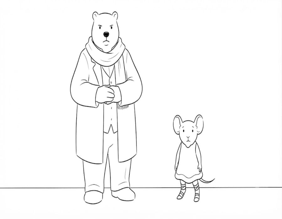 Ernest und Celestine druckbare schlicht