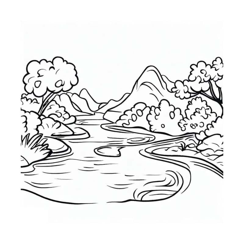 Fluss druckbare