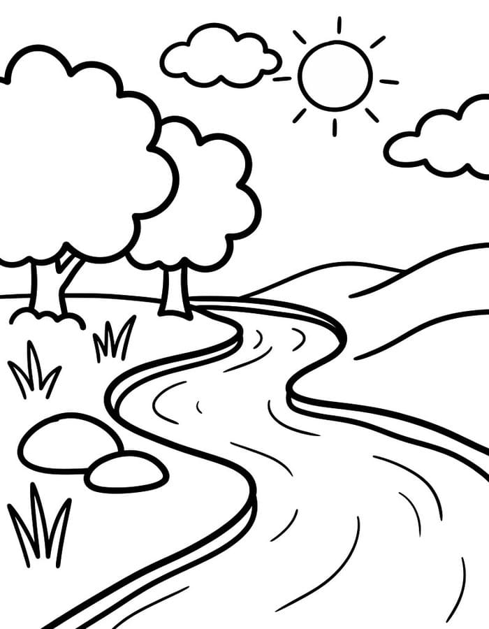 Fluss druckbare einfach