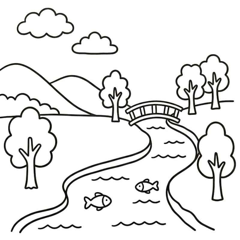 Fluss kostenlos schlicht