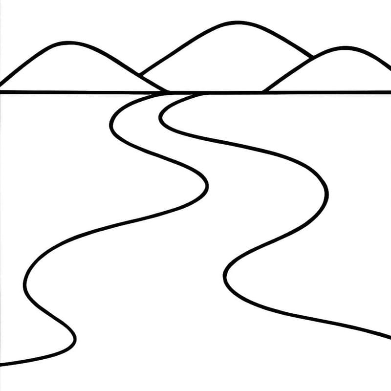 Fluss ausmalbilder