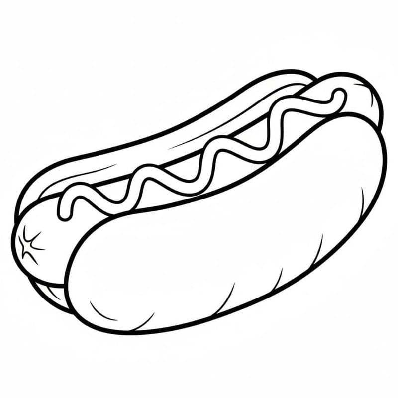 Hotdog druckbare einfach