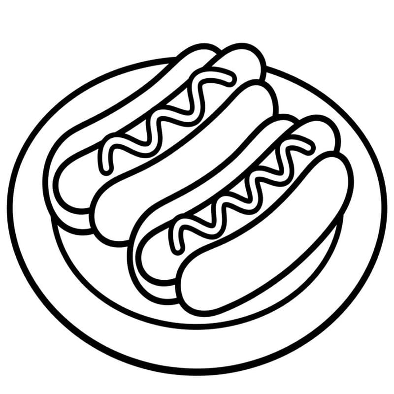 Hotdog druckbare schlicht