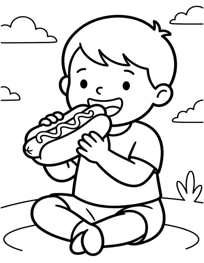 Hotdog kostenlos druckbare einfach