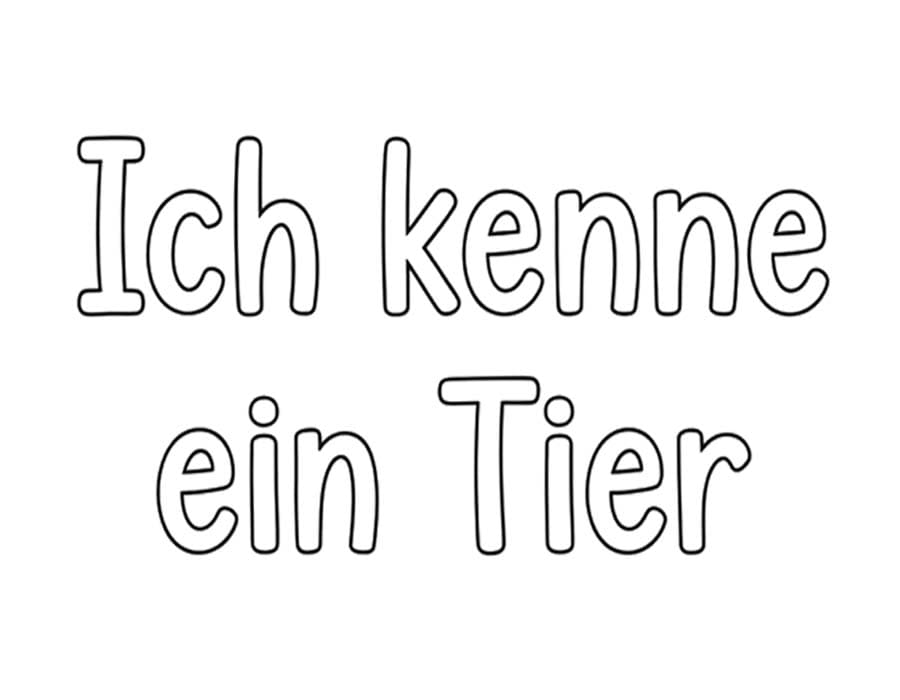 Ich kenne ein Tier coloring pages