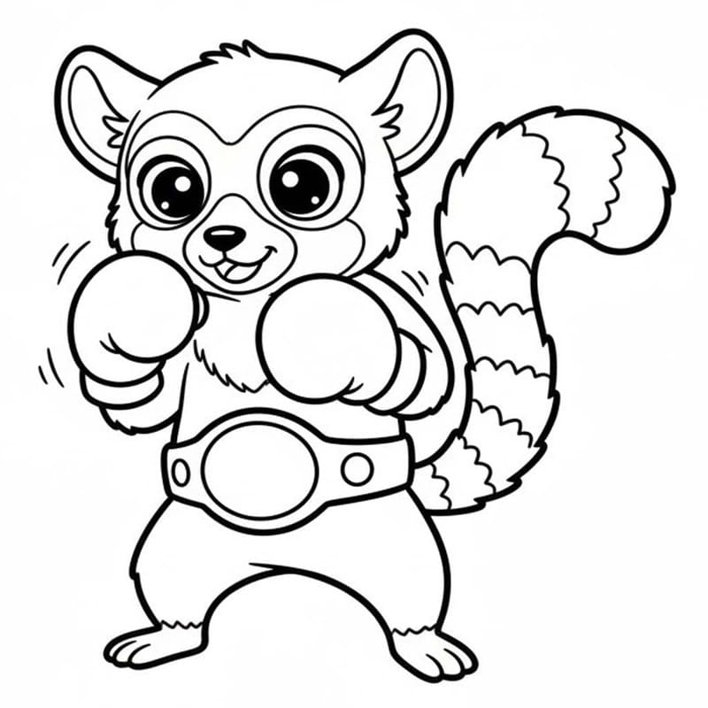 Lemur druckbare einfach
