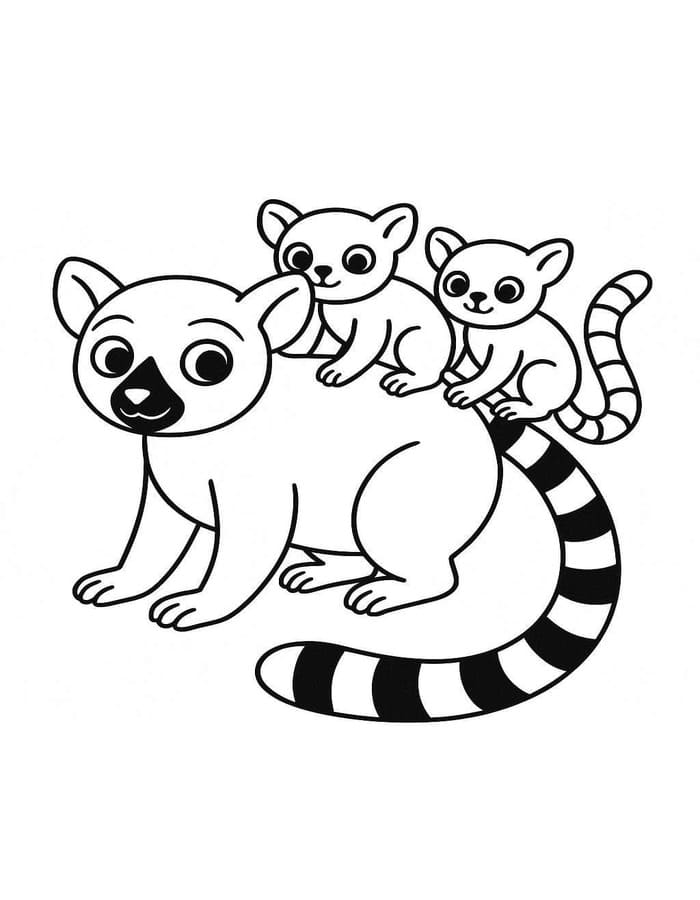 Lemur kostenlos druckbare basisch