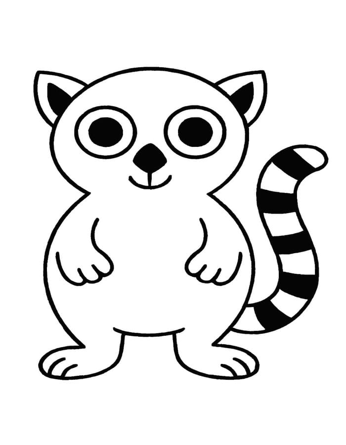 Lemur kostenlos druckbare einfach
