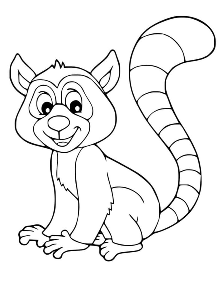 Lemur ausmalbilder