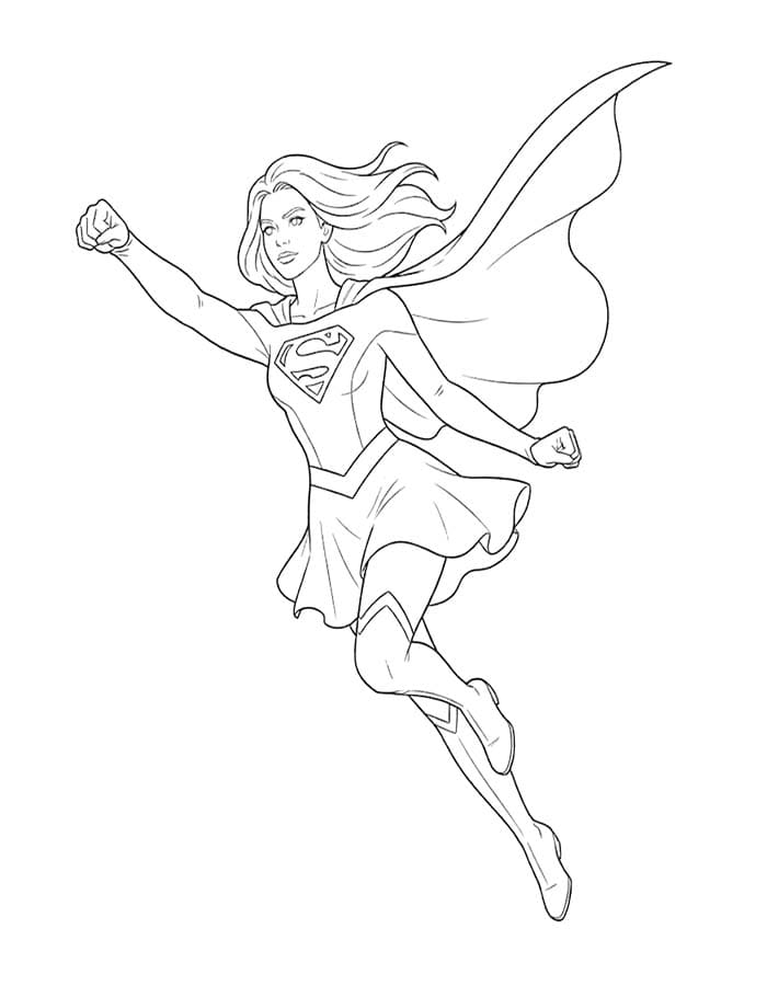 Supergirl druckbare schlicht