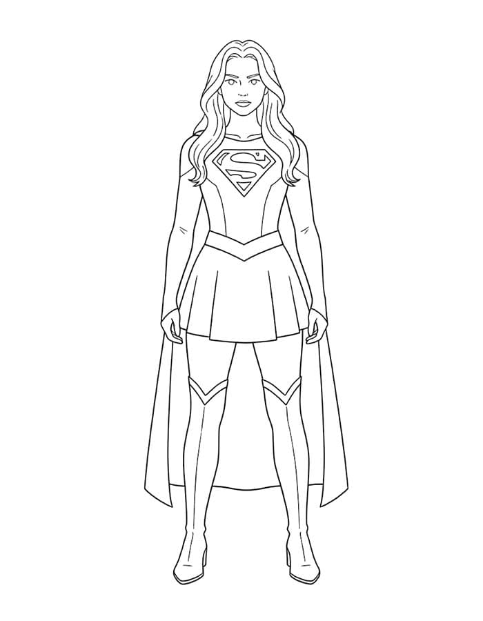Supergirl zum Ausdrucken für Kinder