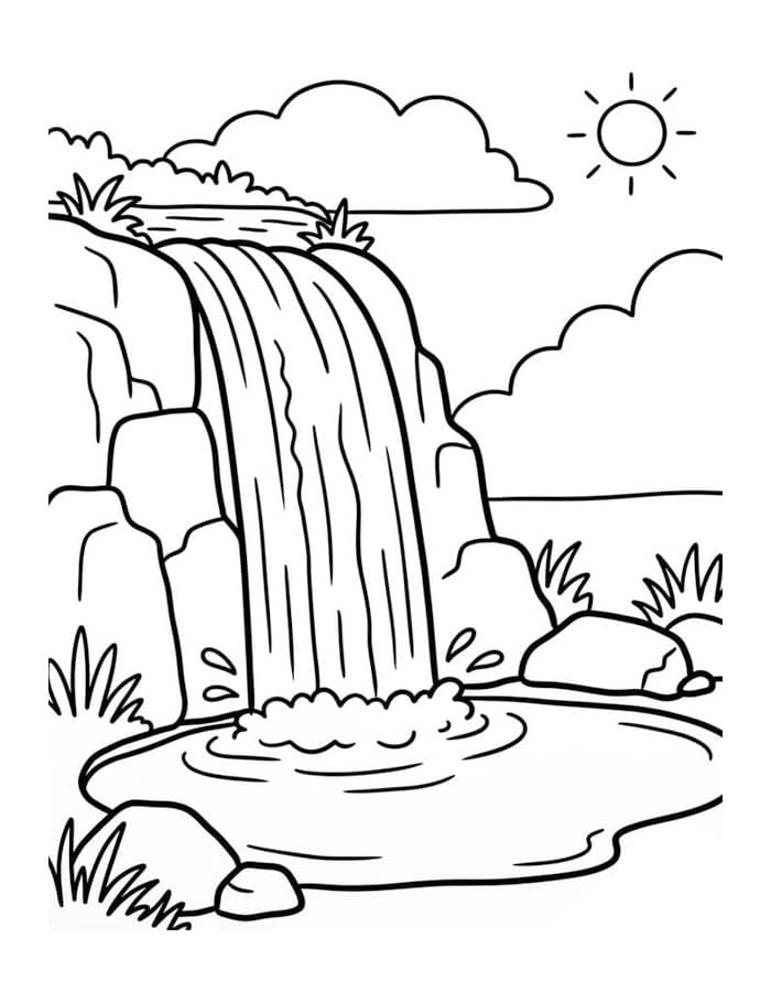 Wasserfall druckbare basisch
