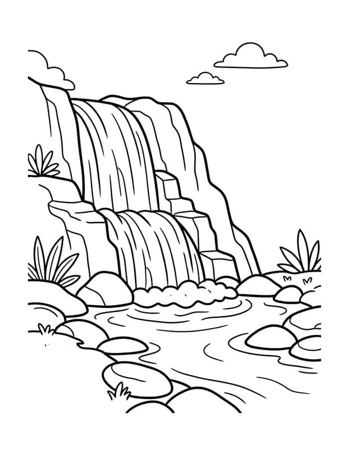 Wasserfall druckbare einfach