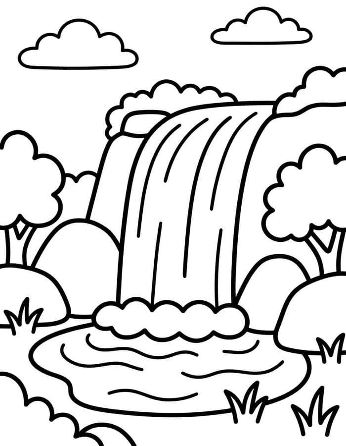 Wasserfall druckbare für Kinder
