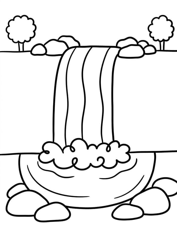Wasserfall kostenlos druckbare basisch