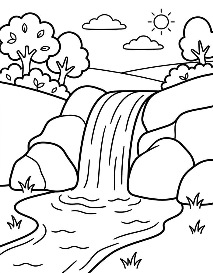 Wasserfall kostenlos für Kinder