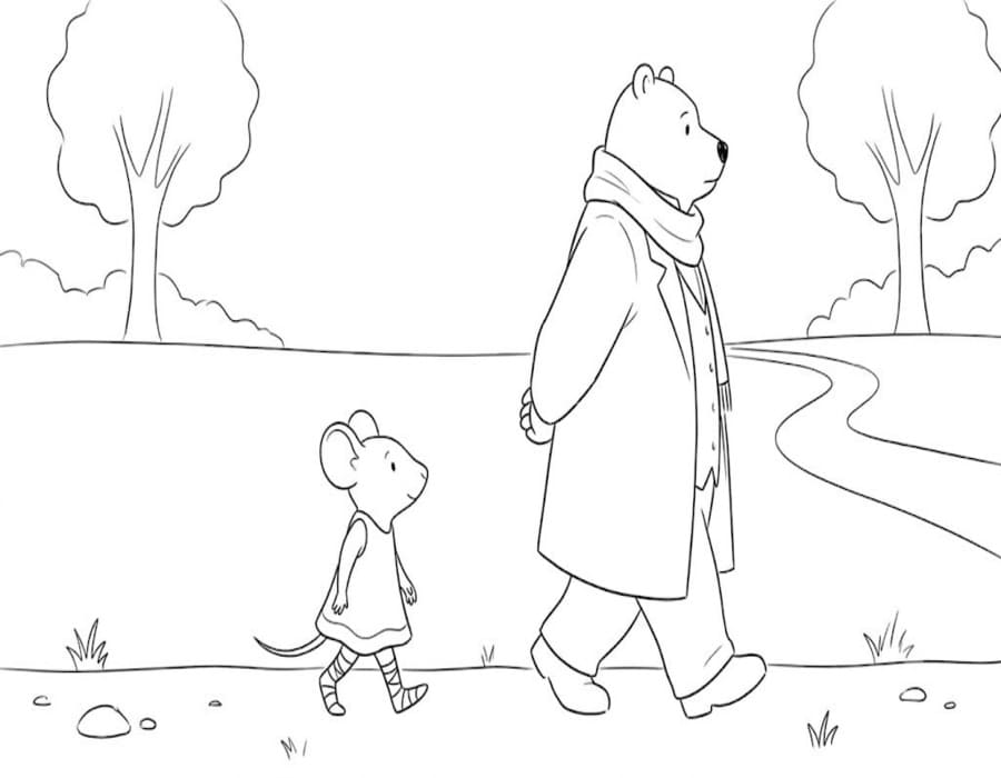 Zeichne Ernest und Celestine basisch