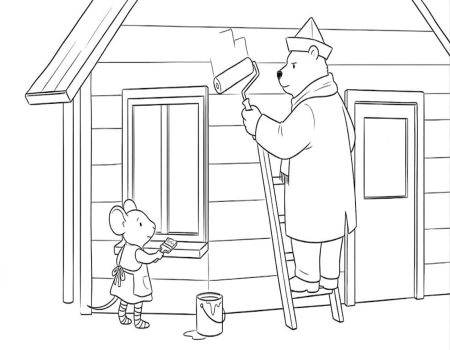 Zeichne Ernest und Celestine druckbare