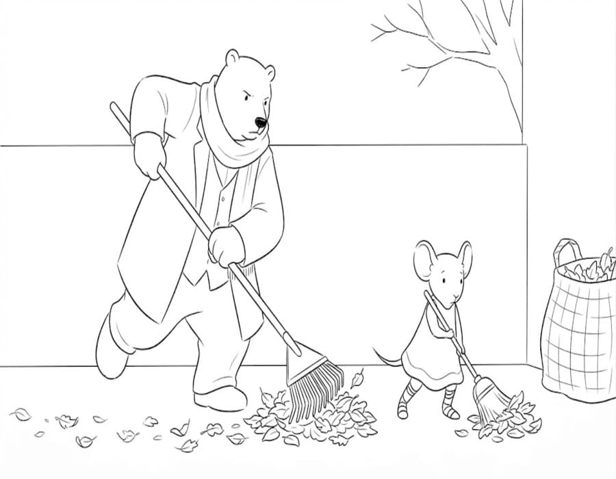 Zeichne Ernest und Celestine druckbare basisch