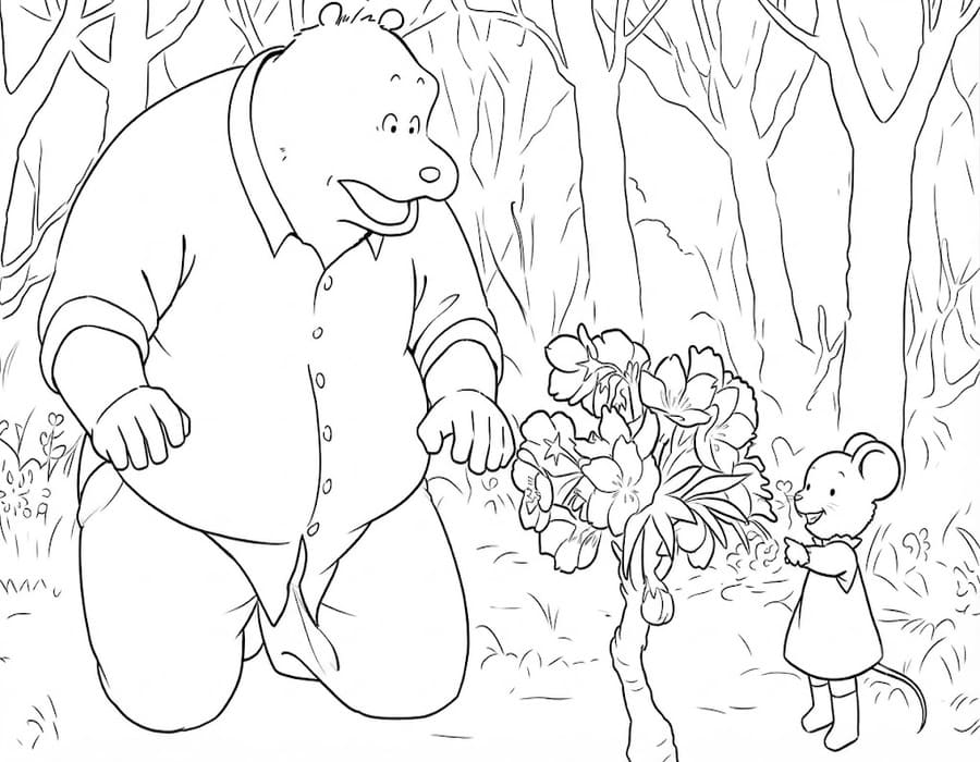 Zeichne Ernest und Celestine für Kinder