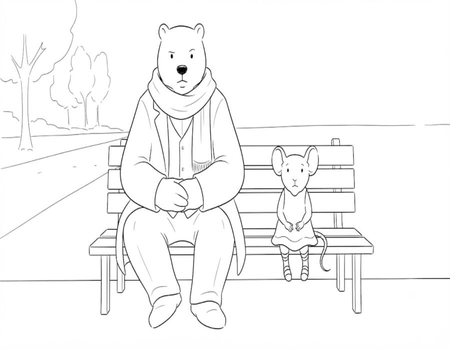 Zeichne Ernest und Celestine kostenlos druckbare