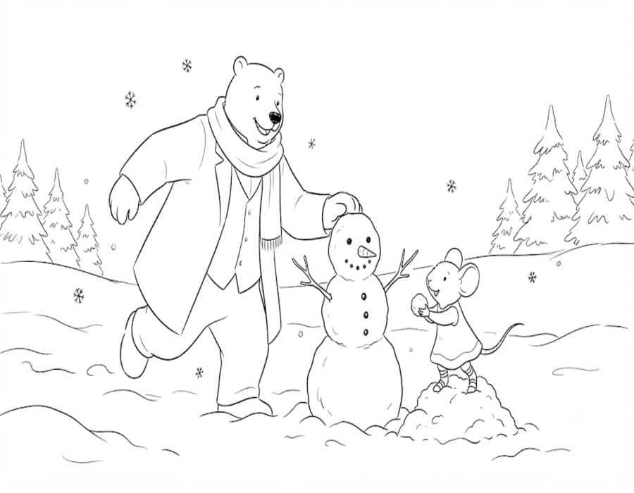 Zeichne Ernest und Celestine kostenlos druckbare einfach