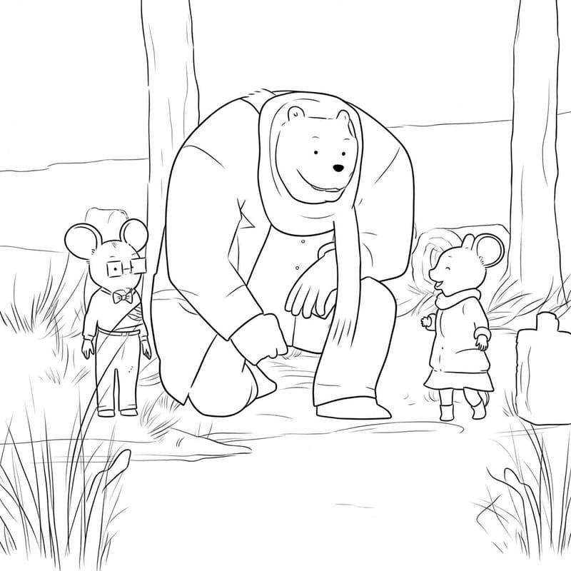 Zeichne Ernest und Celestine zum Ausdrucken