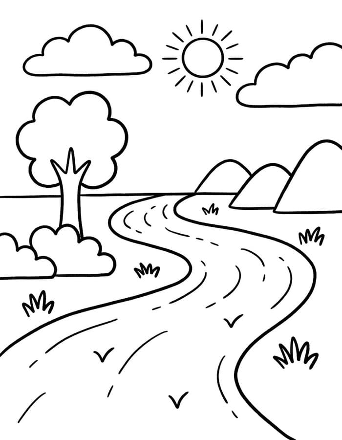 Zeichne Fluss einfach