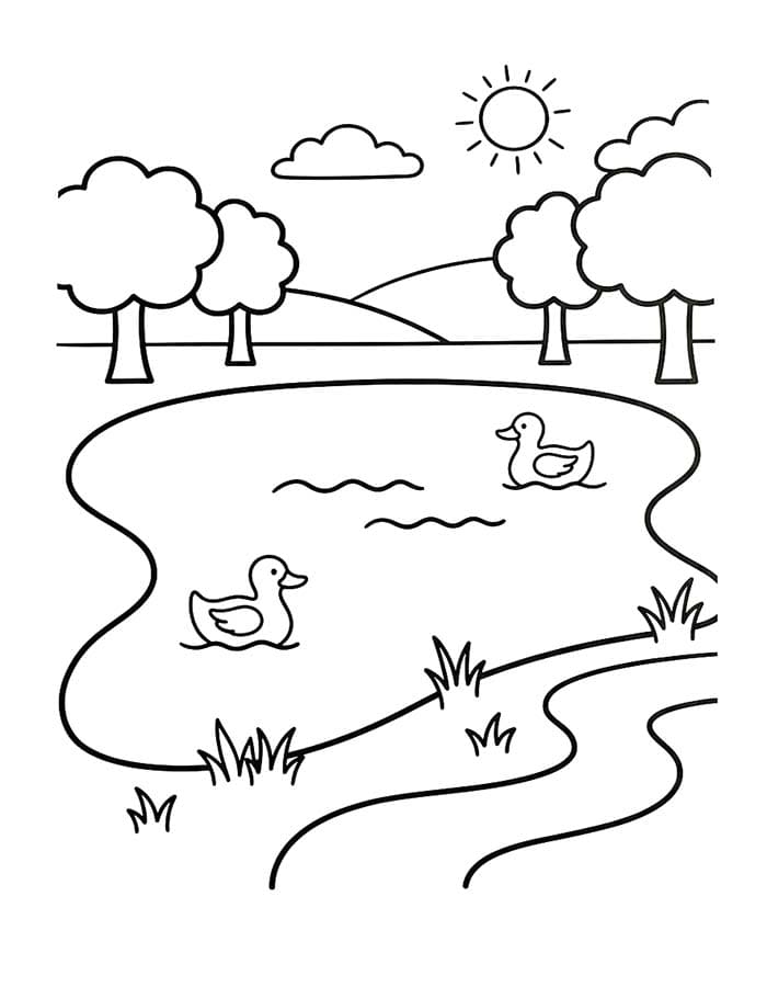 Zeichne Fluss zum Ausdrucken