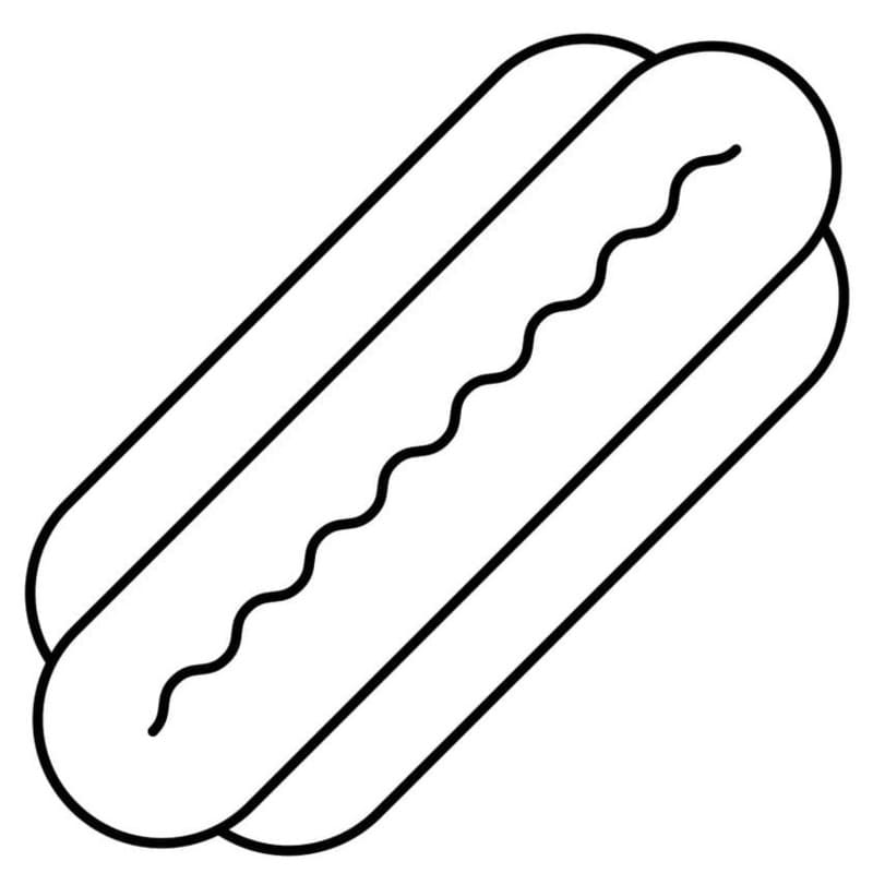Zeichne Hotdog basisch
