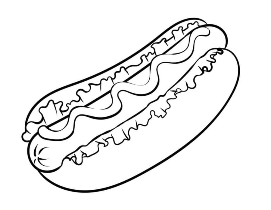 Zeichne Hotdog einfach
