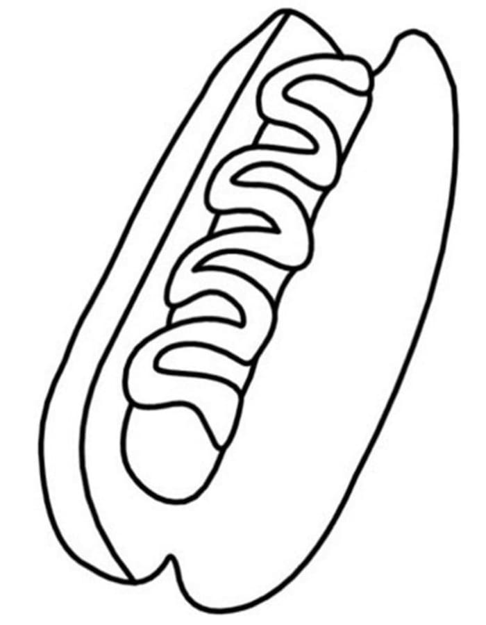 Zeichne Hotdog für Kinder