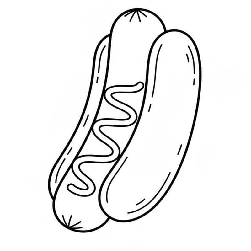 Zeichne Hotdog kostenlos