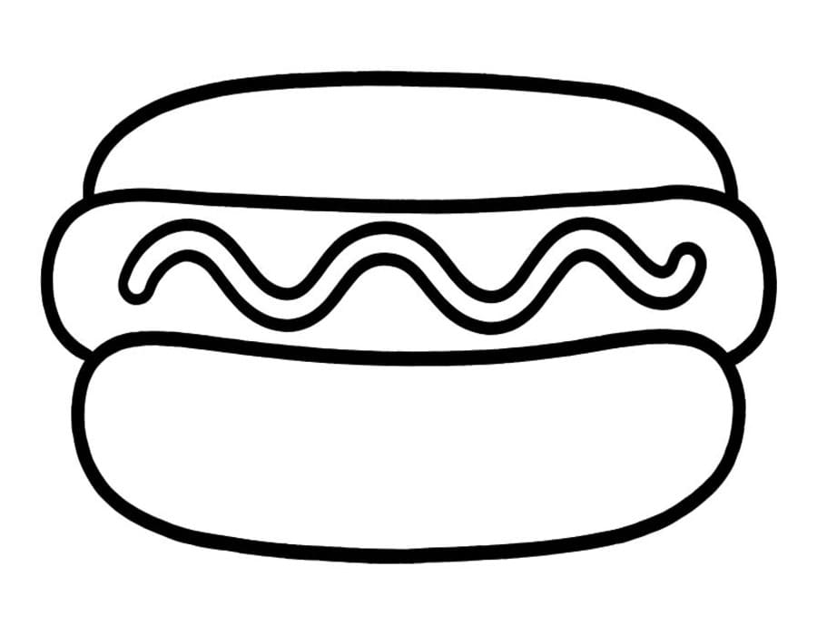 Zeichne Hotdog kostenlos für Kinder