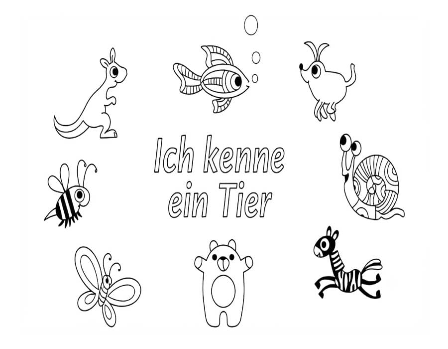 Zeichne Ich kenne ein Tier einfach