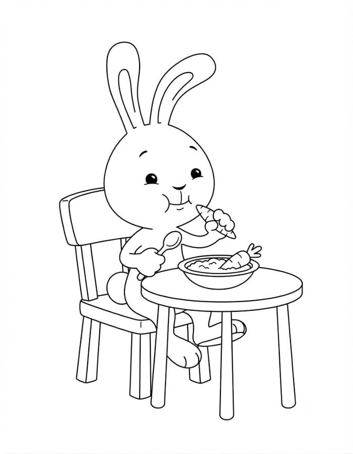 Zeichne Kikaninchen für Kinder