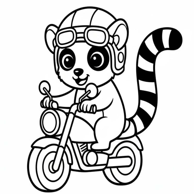 Zeichne Lemur einfach