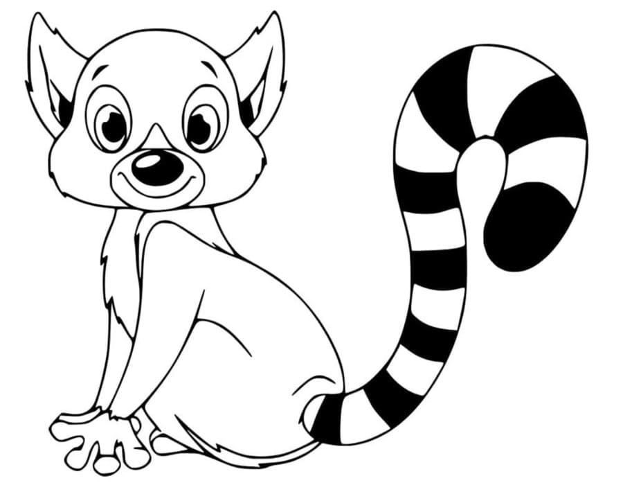 Zeichne Lemur kostenlos