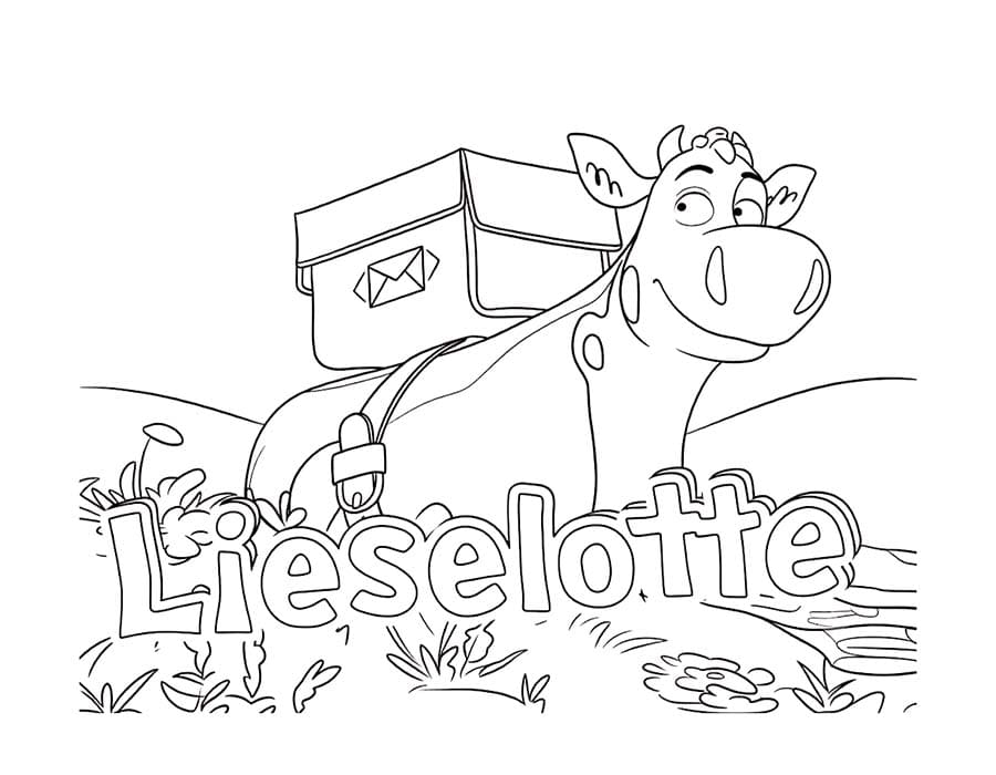 Zeichne Lieselotte zum Ausdrucken für Kinder