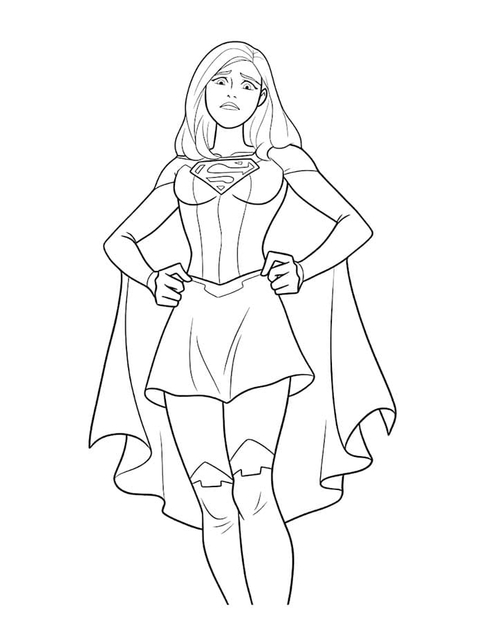 Zeichne Supergirl kostenlos